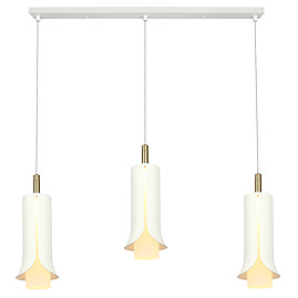 Ellis & Co White LED 3-Pendant Light Metal & Acrylic Shades