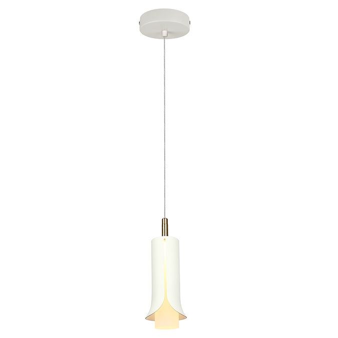 Ellis & Co White LED Single Pendant Light Metal & Acrylic Shade