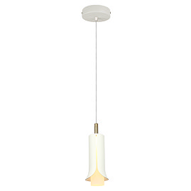 Ellis & Co White LED Single Pendant Light Metal & Acrylic Shade