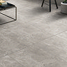 Eloisa Dark Grey Stone Effect Wall & Floor Tiles - 600 x 600mm