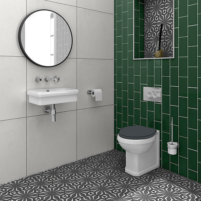 Elora White Concrete Effect Floor Tiles - 600 x 600mm