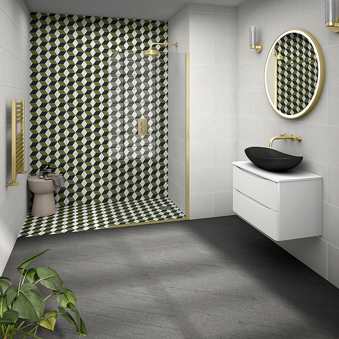 Elora White Concrete Effect Wall & Floor Tiles - 300 x 600mm
