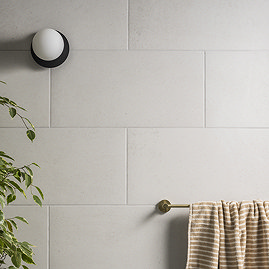 Elora White Concrete Effect Wall & Floor Tiles - 300 x 600mm