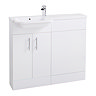 Emporio Compact Semi-Recessed Combination Basin and WC Unit - 1000mm  Standard Large Image