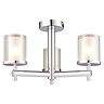 Endon Britton Semi-Flush Bathroom Ceiling Light Fitting Large Image