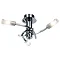 Endon - Enluce 3 Candle Curved Ceiling Light Fitting - Chrome - EL-20021 Large Image