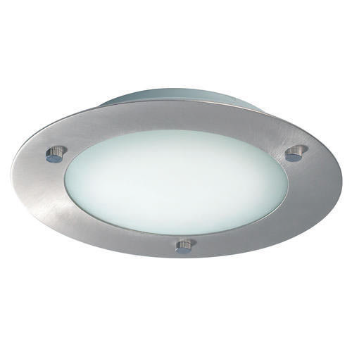 Endon - Enluce Bathroom Flush Circular Ceiling Light - Medium - Brushed Steel - 540-20BS Large Image