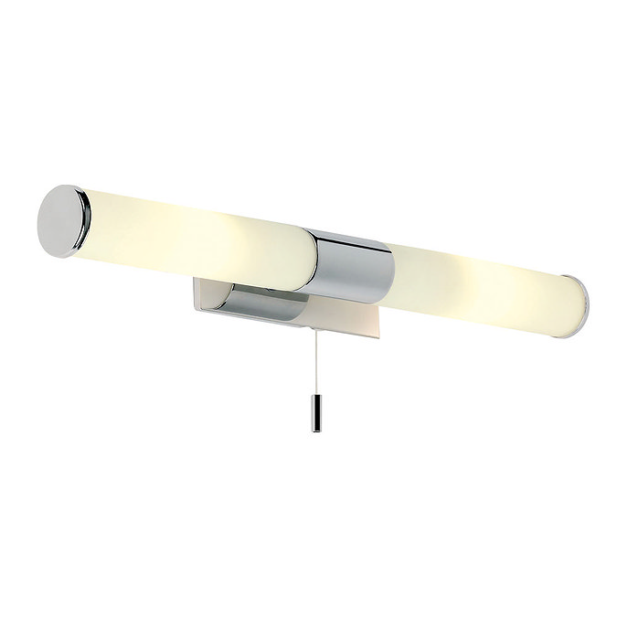 Endon - Enluce Dual Wall Light with Opal Glass & Pull Switch - Polished Chrome - EL-257-WB Large Ima