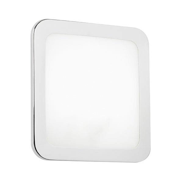 Endon Giles Flush Small Square Wall Light Bracket - Chrome - EL-20084 Large Image