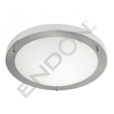 Endon Enluce Modern Flush Fitting Bathroom Light - Brushed Steel - EL-440-30BS-2D Large Image