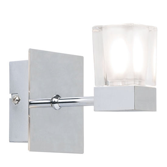 Endon - Enluce Single Cubed Switched Wall Light - Chrome - 298-1CH Large Image