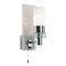 Endon - Enluce Torch Wall Light with Bubble Effect Glass - Chrome - EL-20032 Large Image