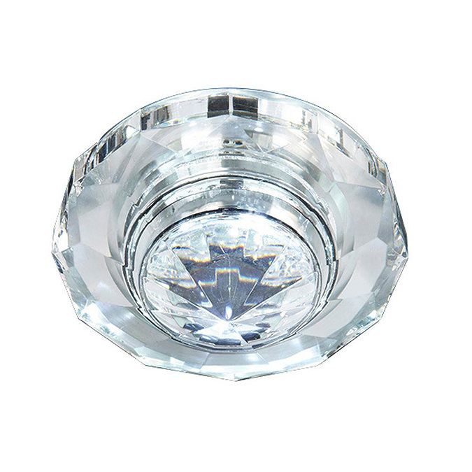 Endon Enluce Unique Recessed Downlight w/ Illuminated Crystal Detail - Cool White Large Image