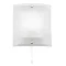 Endon - Blake Square Curved Glass Wall Light Fitting with Pull String- 143-WB Large Image