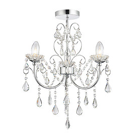 Endon Tabitha Semi-Flush Bathroom Ceiling Light Fitting Large Image