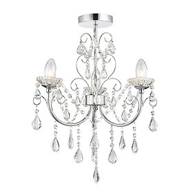 Endon Tabitha Semi-Flush Bathroom Ceiling Light Fitting Large Image