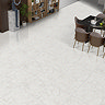 Ennio White Stone Effect Wall & Floor Tiles - 600 x 600mm