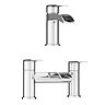 Enzo Waterfall Tap Package (Bath + Basin Tap)