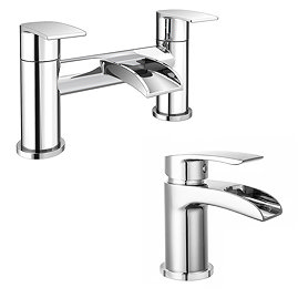 Enzo Waterfall Tap Package (Bath + Basin Tap)