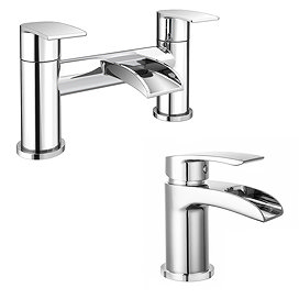 Enzo Waterfall Tap Package (Bath + Basin Tap)
