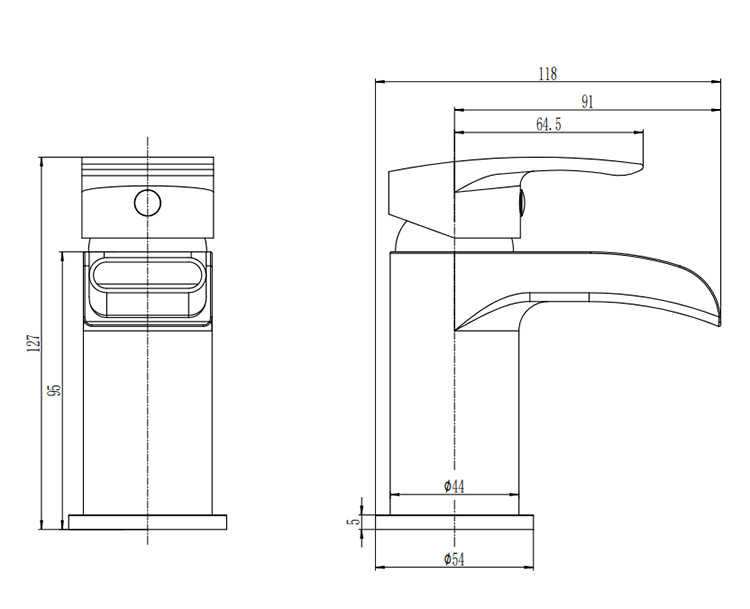 Enzo Waterfall Tap Package (Bath Shower Mixer + Basin Tap)