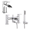 Enzo Waterfall Tap Package (Bath Shower Mixer + Basin Tap)