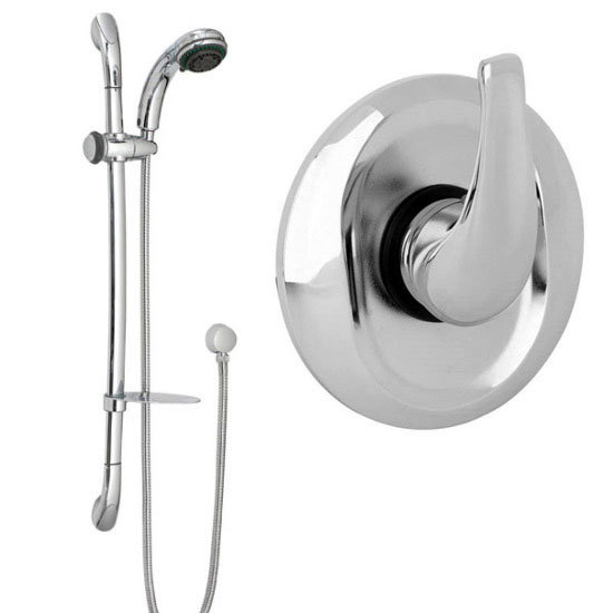 Ultra Eon Concealed Single Lever Shower Valve w/ Luxury Slider Rail kit Large Image