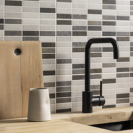 Eris Graphite Mosaic Wall Tile - 250 x 500mm