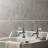 Esta Dark Grey Stone Effect Wall Tiles - 316 x 600mm