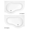 Venice 1500mm Curved Corner Shower Bath + Panel  Profile Large Image