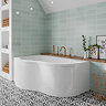 Venice LH 1500mm Curved Corner Shower Bath + Panel Large Image