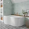Venice LH 1500mm Curved Corner Shower Bath + Panel Large Image