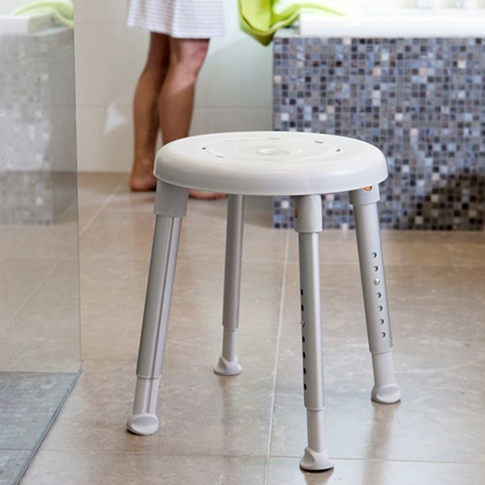 Etac Easy Rounded Freestanding Shower Stool Grey