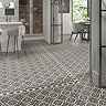 Etienne Black Border Patterned Wall and Floor Tiles - 200 x 200mm