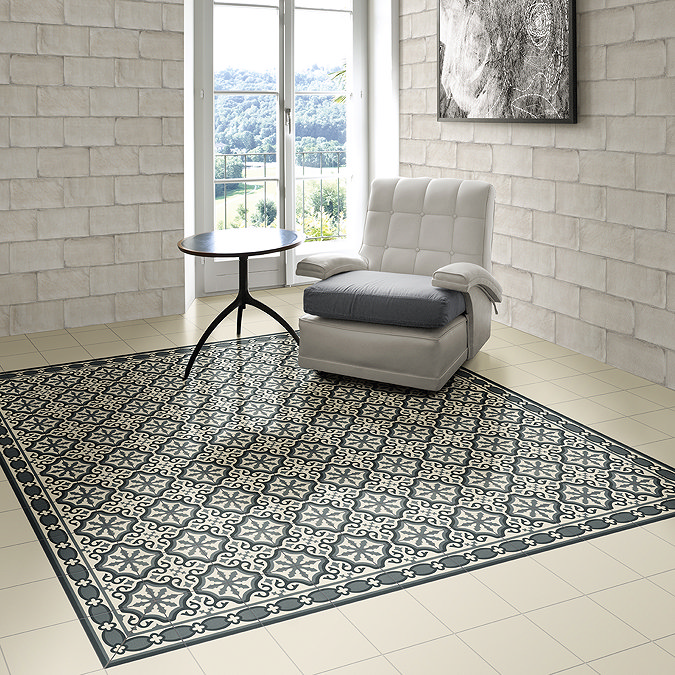 Etienne Blue Patterned Wall and Floor Tiles - 200 x 200mm
