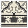 Etienne White Border Patterned Wall and Floor Tiles - 200 x 200mm