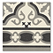 Etienne White Border Patterned Wall and Floor Tiles - 200 x 200mm