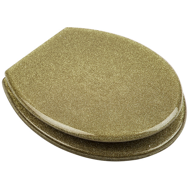 Euroshowers Gold Glitter Toilet Seat From Victorian Plumbing.co.uk
