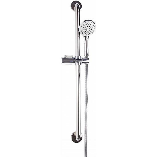 Euroshowers - Grab/Shower Rail Kit - Polished Steel - 58420 Large Image