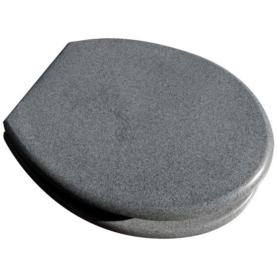 Euroshowers Granite Grey Resin Toilet Seat 81950 at Victorian