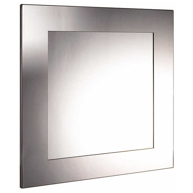 Euroshowers Kvadrat Stainless Steel Frame with Square Mirror - 570 x 570mm Large Image