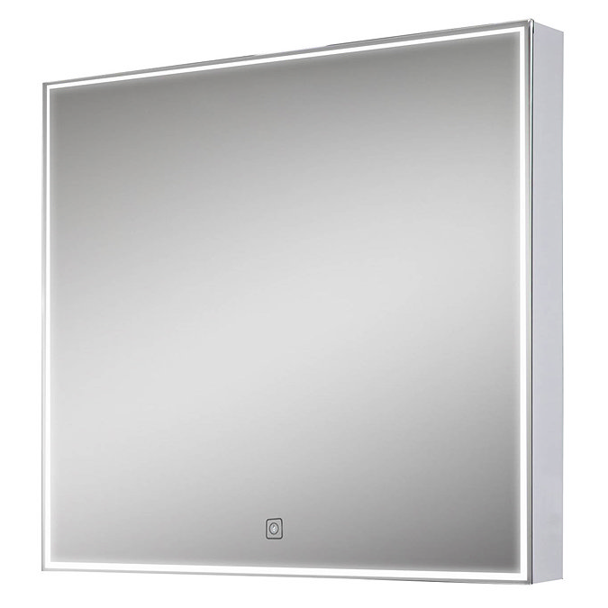 Euroshowers LED Square Mirror with Demister - 600 x 600mm Large Image