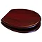 Euroshowers Mahogany MDF Toilet Seat with Chrome Bar Hinge - 82981 Large Image