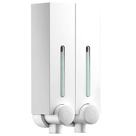 Euroshowers Mini Chic Double Soap Dispenser - White - 89840 Large Image