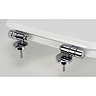 Euroshowers Oak MDF Toilet Seat with Chrome Hinges