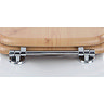 Euroshowers Oak MDF Toilet Seat with Chrome Bar Hinges - 82989  Profile Large Image