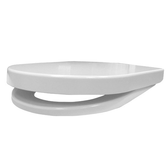 Euroshowers ONE Seat Long Elongated D-Shape Soft Close Toilet Seat - White - 88310 In Bathroom Large