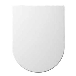 Euroshowers ONE Seat Long Elongated D-Shape Soft Close Toilet Seat - White - 88310 Large Image