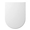 Euroshowers ONE Seat Long Elongated D-Shape Soft Close Toilet Seat - White - 88310 Large Image