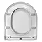 Euroshowers ONE Seat Short D-Shape Soft Close Toilet Seat - White - 88210 In Bathroom Large Image